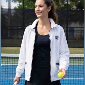Lauren Ralph Lauren White Varsity Jacket